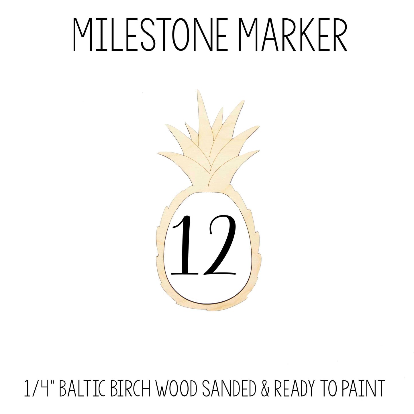Pineapple Milestone Marker for Milestone Blanket