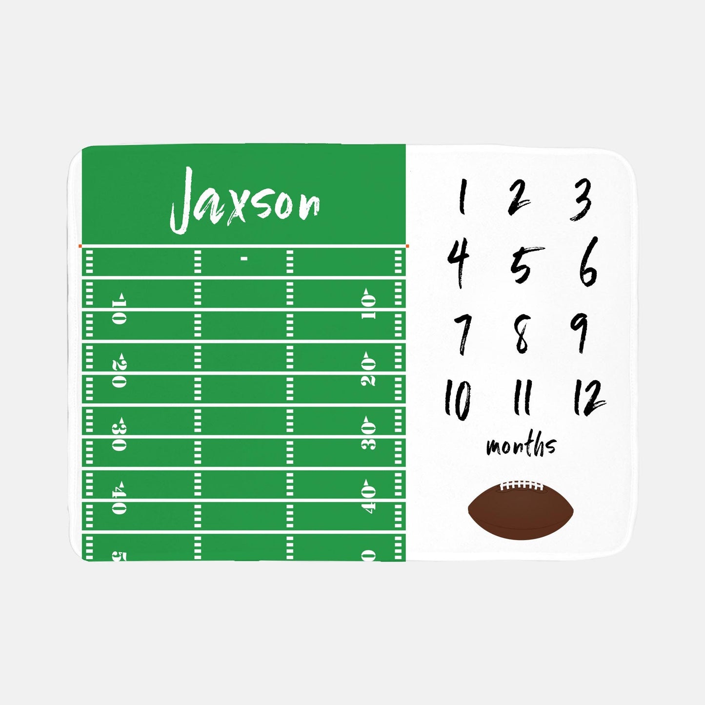 Football Baby Milestone Blanket, B3