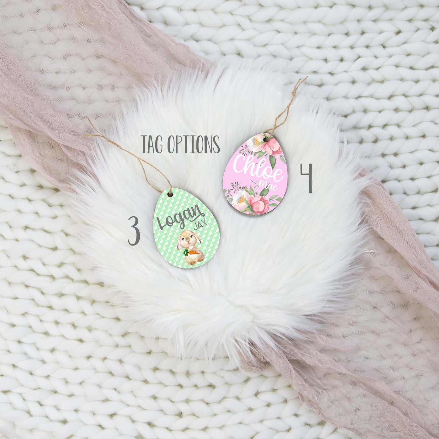 Easter Basket Personalized Name Tag