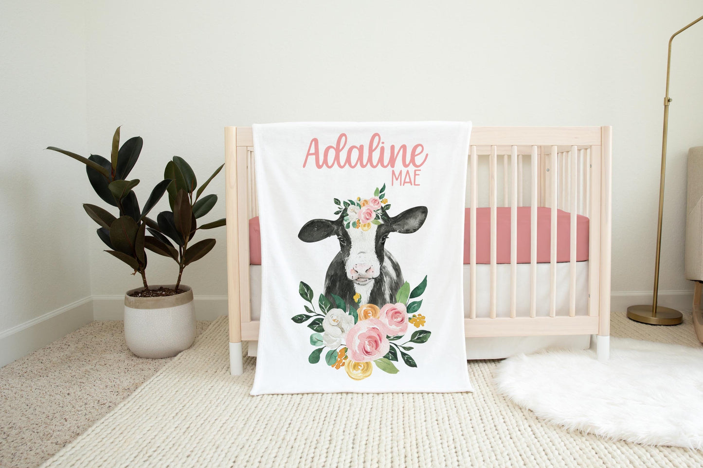 Black and White Cow Crib Bedding, C3