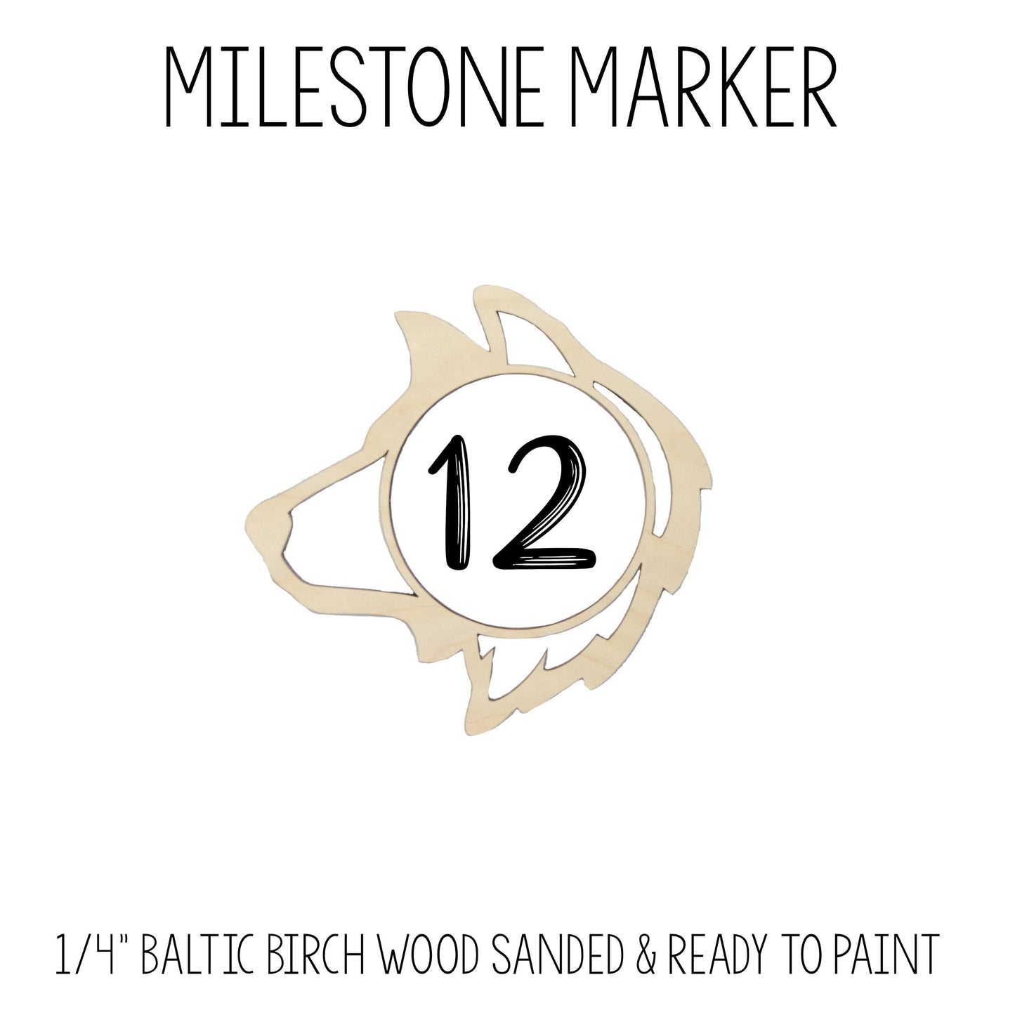 Wolf Baby Milestone Blanket, Full Moon Boy Blanket M35