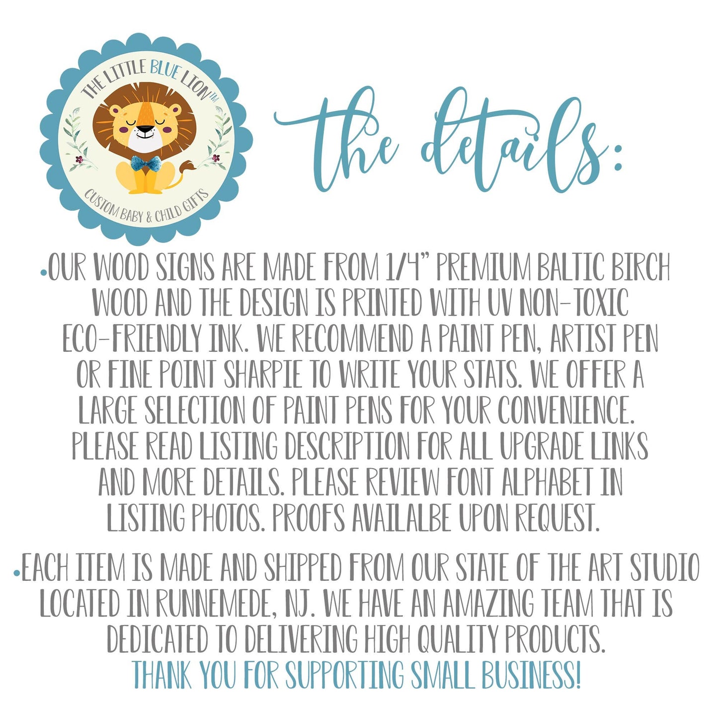 Wildflower Wood Birth Stat Sign, Boho Theme, F113