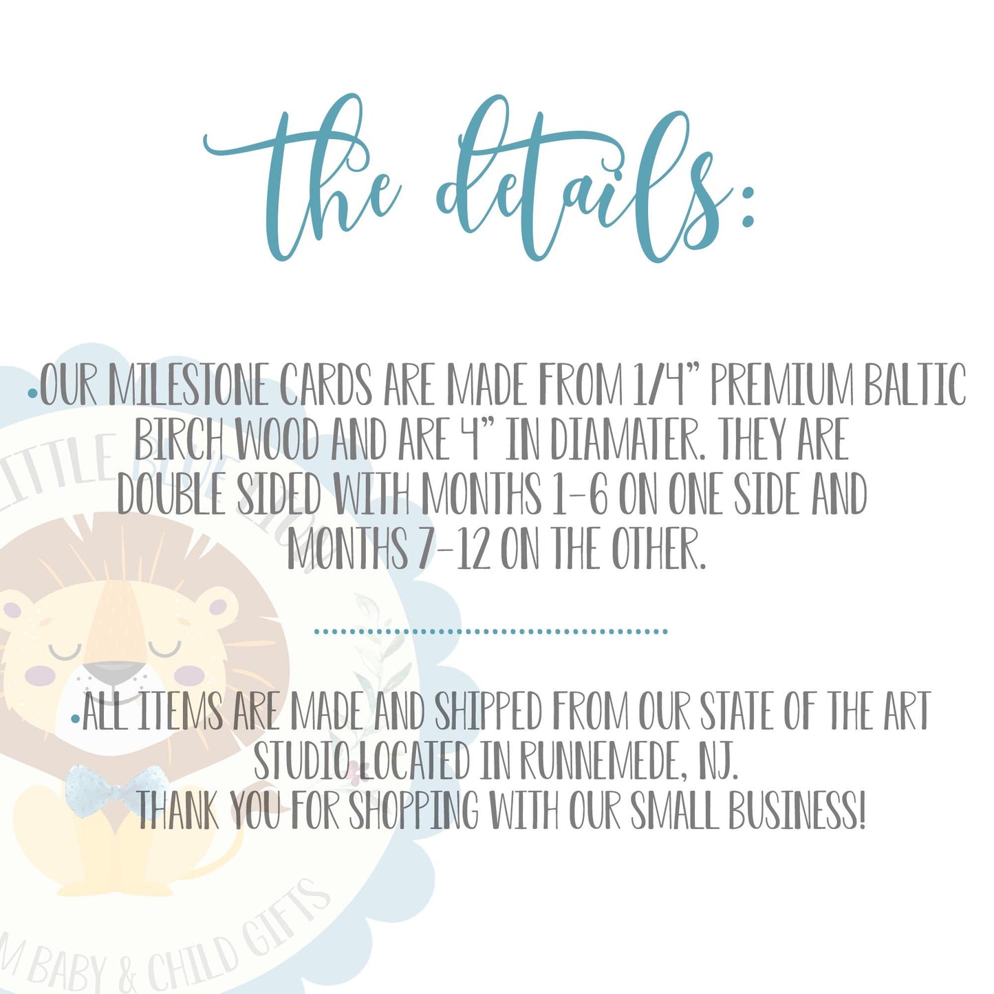 Leopard Print Wood Milestone Cards, G84