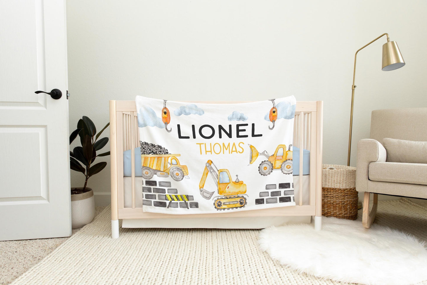 Construction Baby Blanket, B21