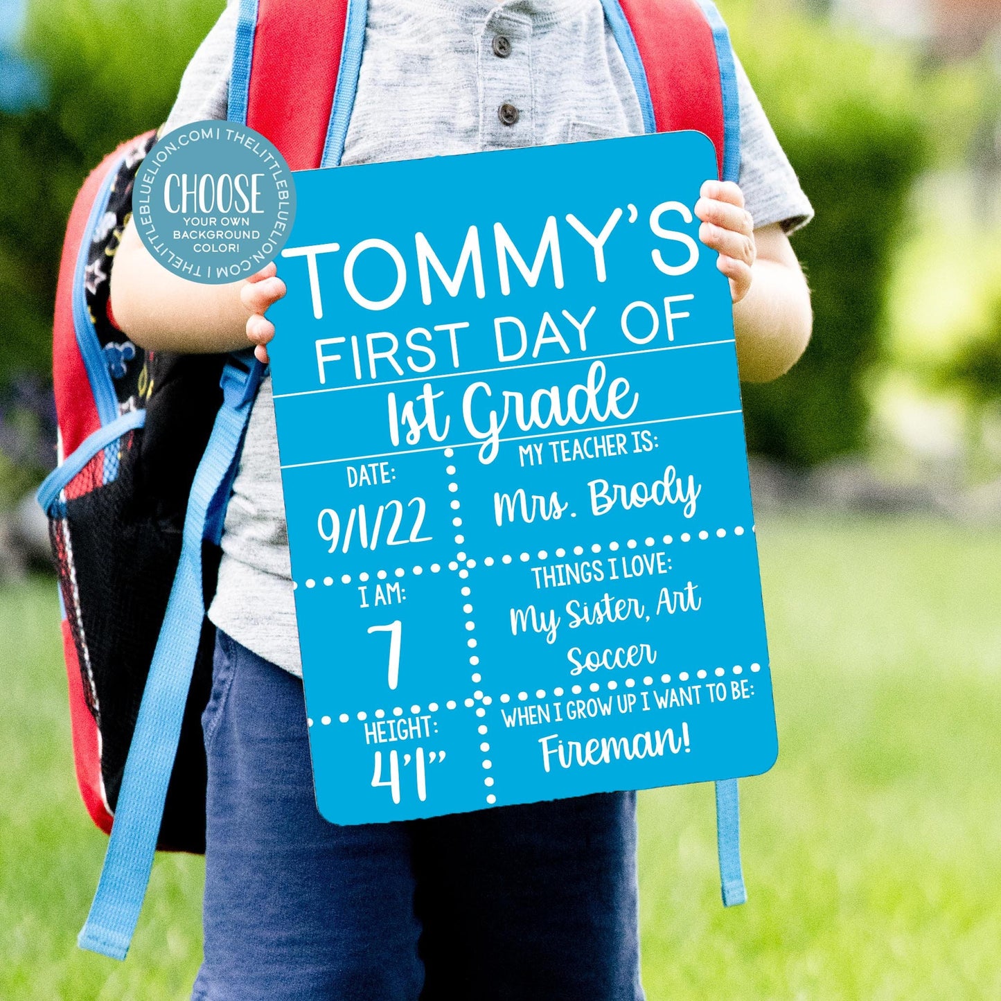 First Day of School Liquid Chalk Sign, Choose Your Own Color School Sign