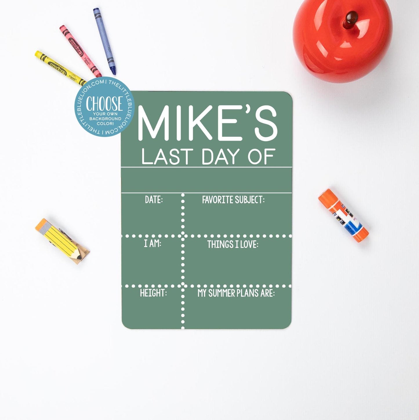 First Day of School Liquid Chalk Sign, Choose Your Own Color School Sign