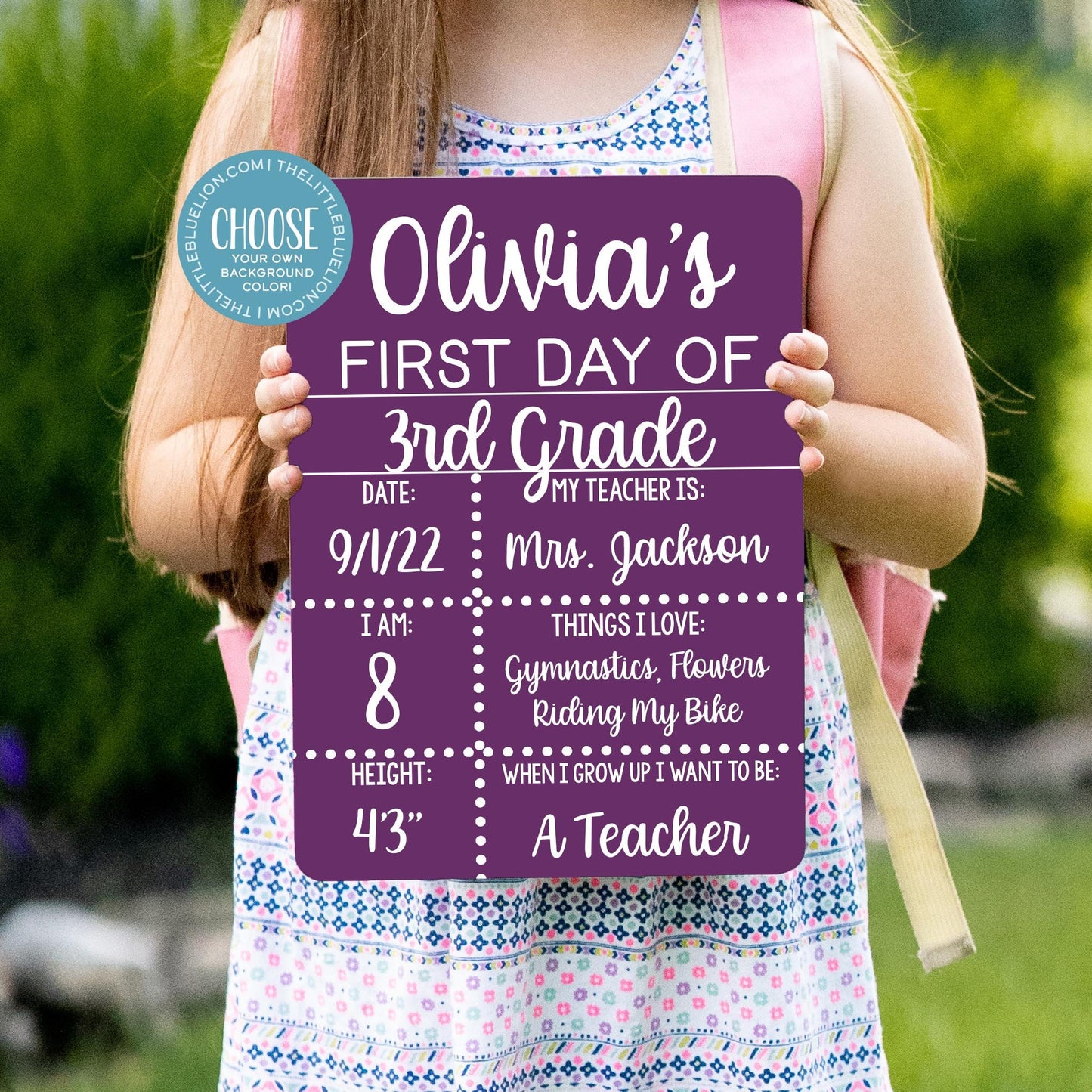First Day of School Liquid Chalk Sign, Choose Your Own Color School Sign
