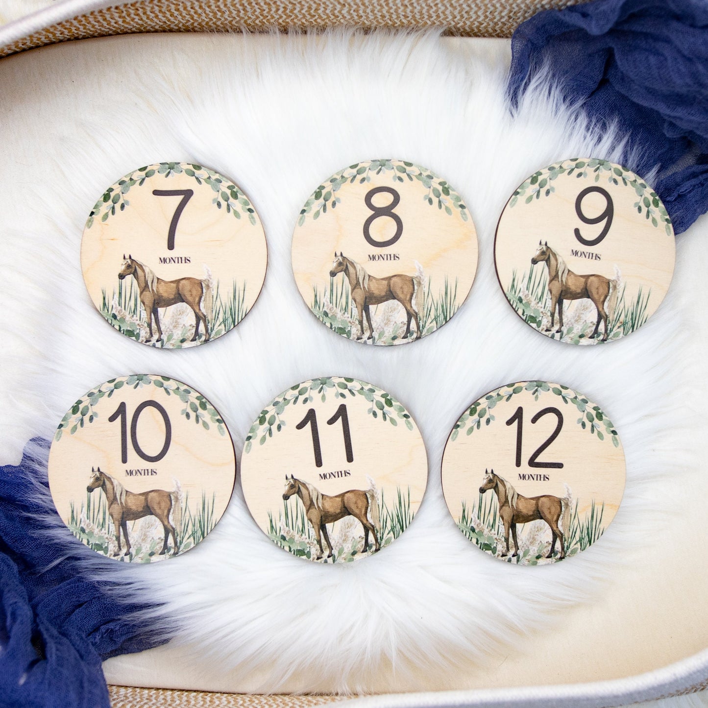Horse Wood Milestone Cards, Pony C20