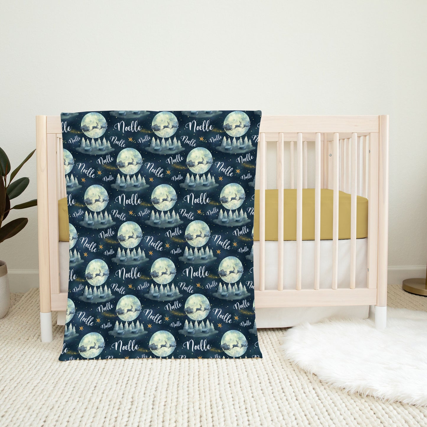 Personalized Santa Swaddle Blanket Set T51