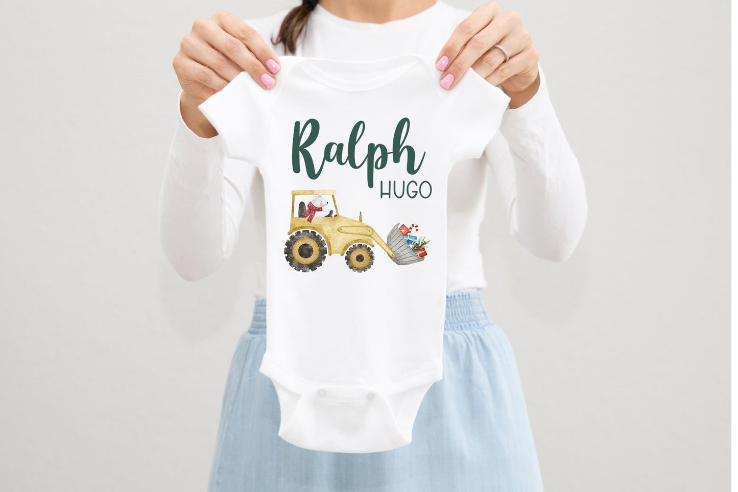 Christmas Construction Baby Bodysuit, B44