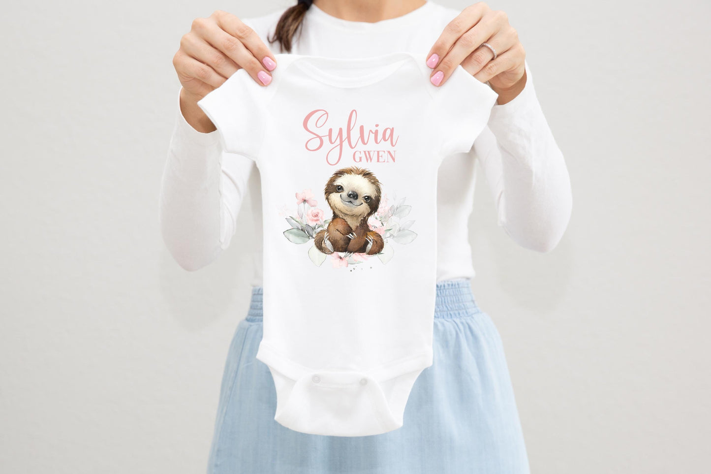 Girl Sloth Baby Bodysuit, S45