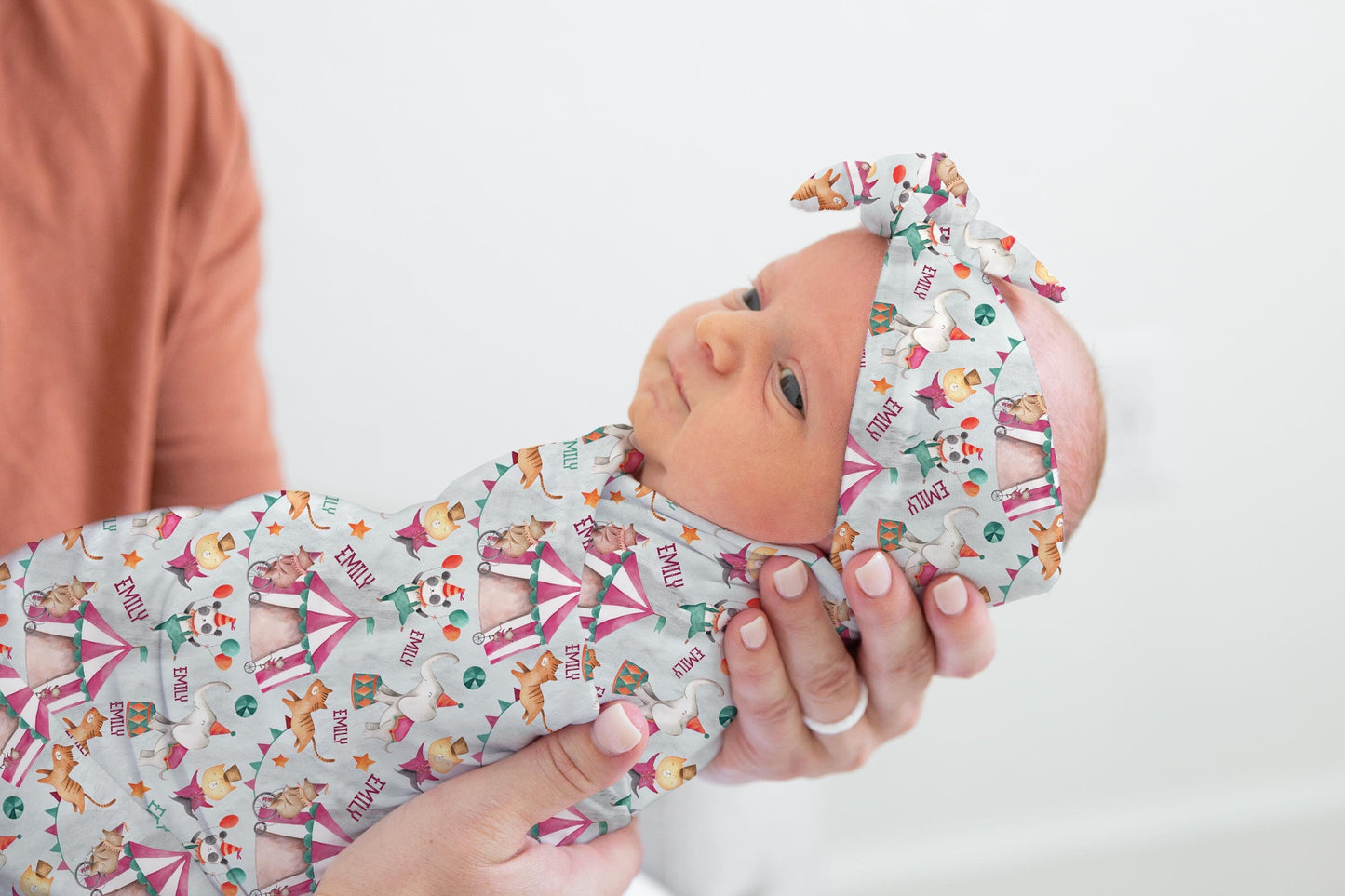 Girl Circus Swaddle Blanket Set