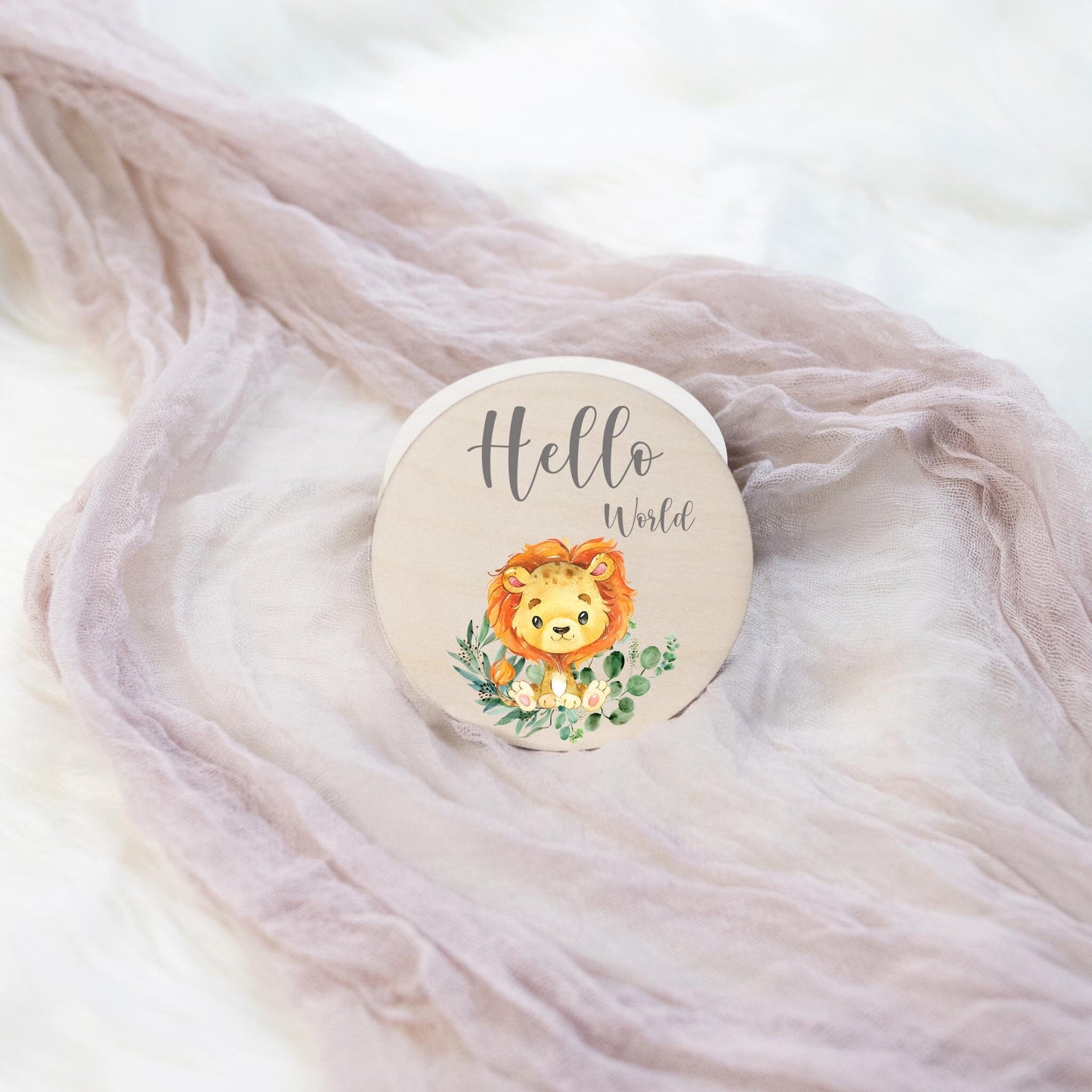 Lion Milestone Cards, Wood S8