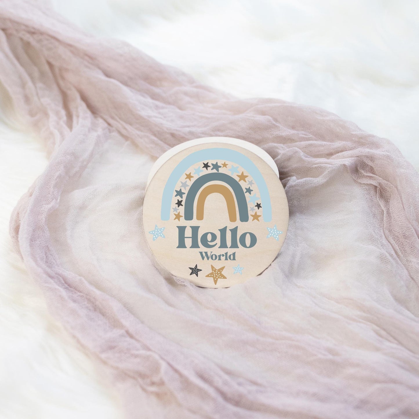 Blue Boho Rainbow Milestone Cards, T33