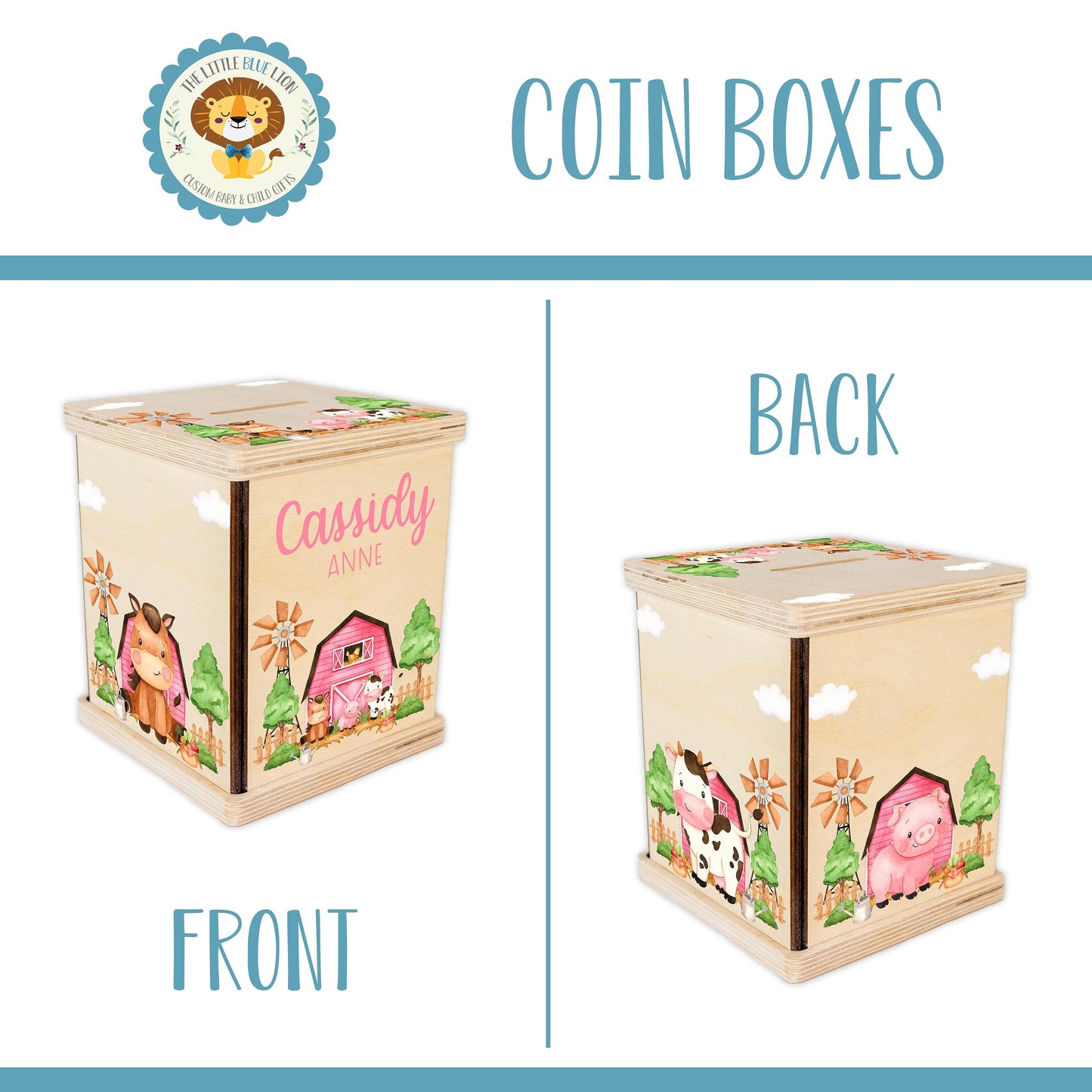 Farm Animal Piggy Bank, C45
