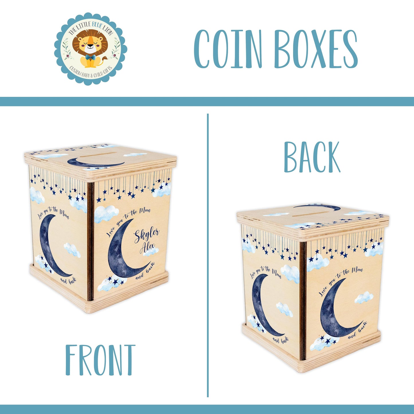 Moon and Stars Piggy Bank, Love You to the Moon and Back, T10