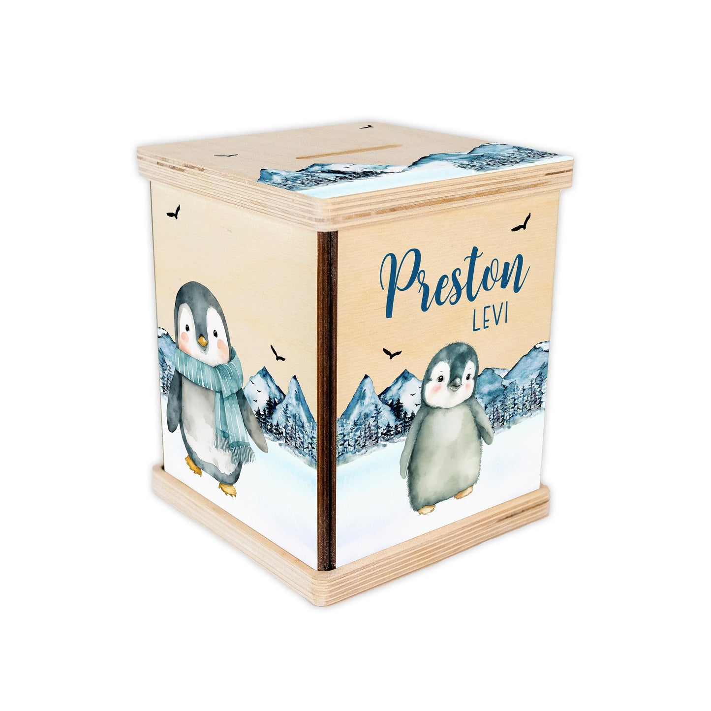 Penguin Piggy Bank, Baby Boy, B61
