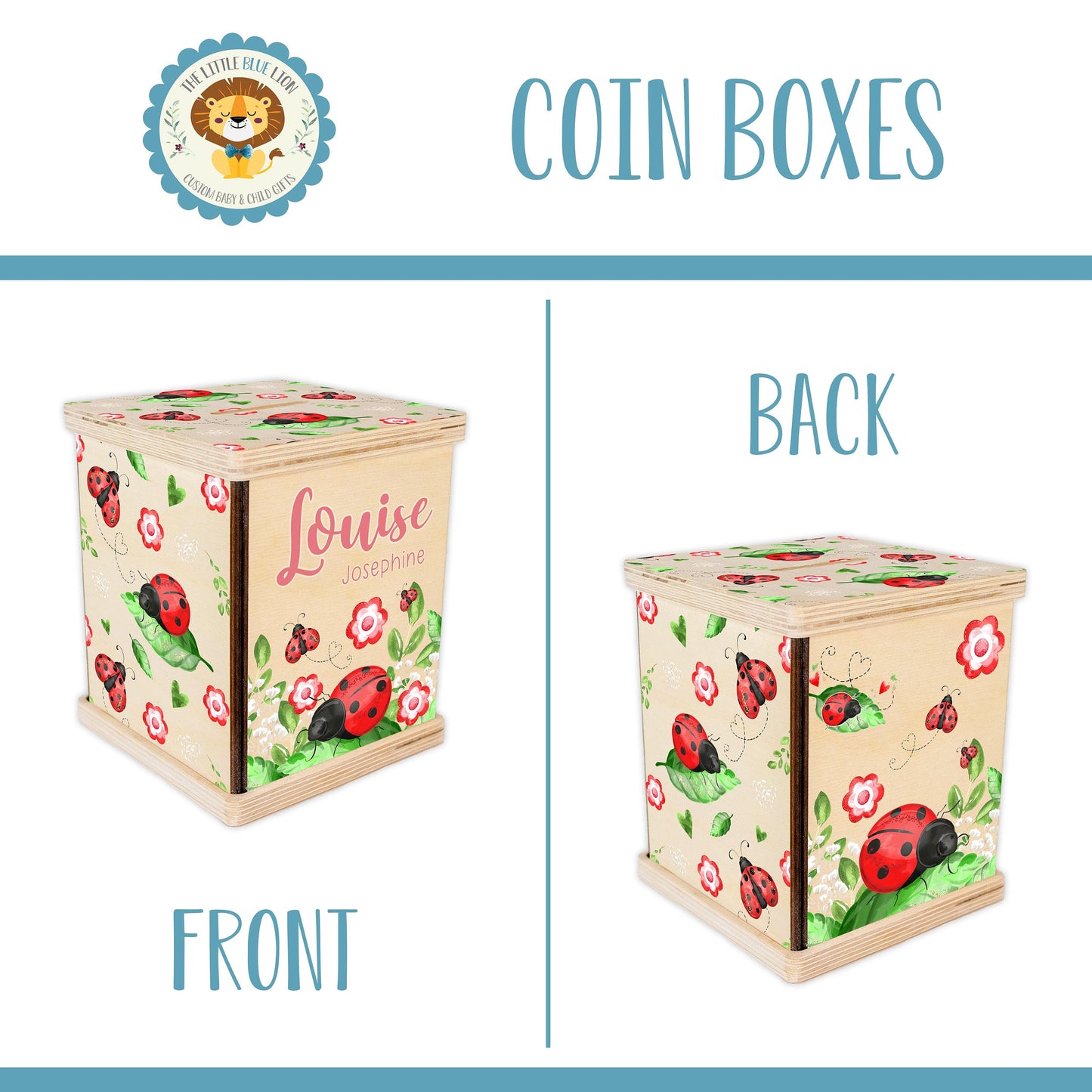 Girl Ladybug Piggy Bank, G50