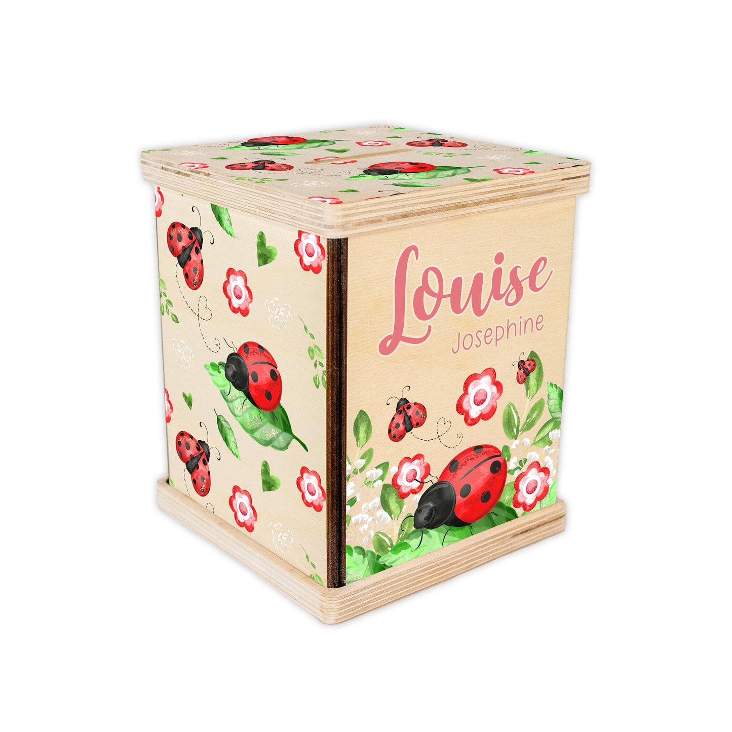 Girl Ladybug Piggy Bank, G50
