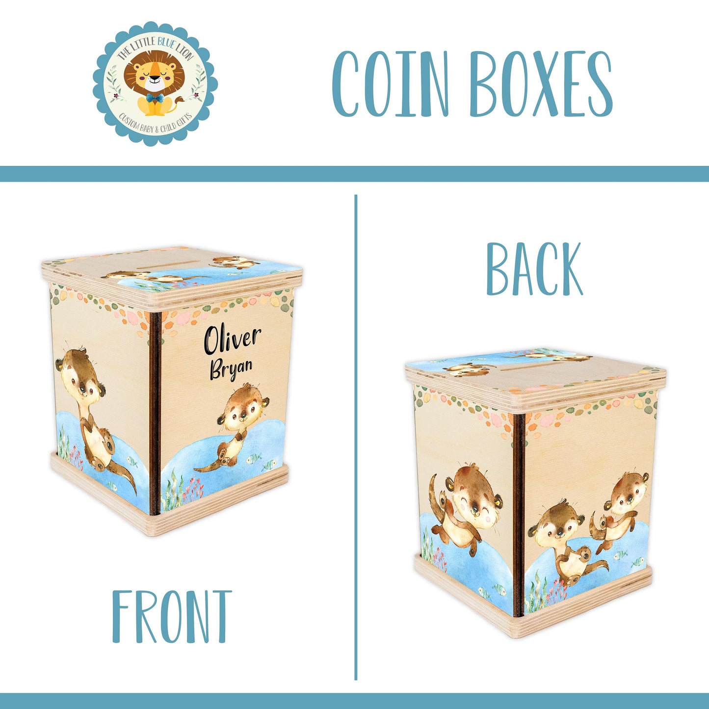 Otter Piggy Bank, Baby Boy O10