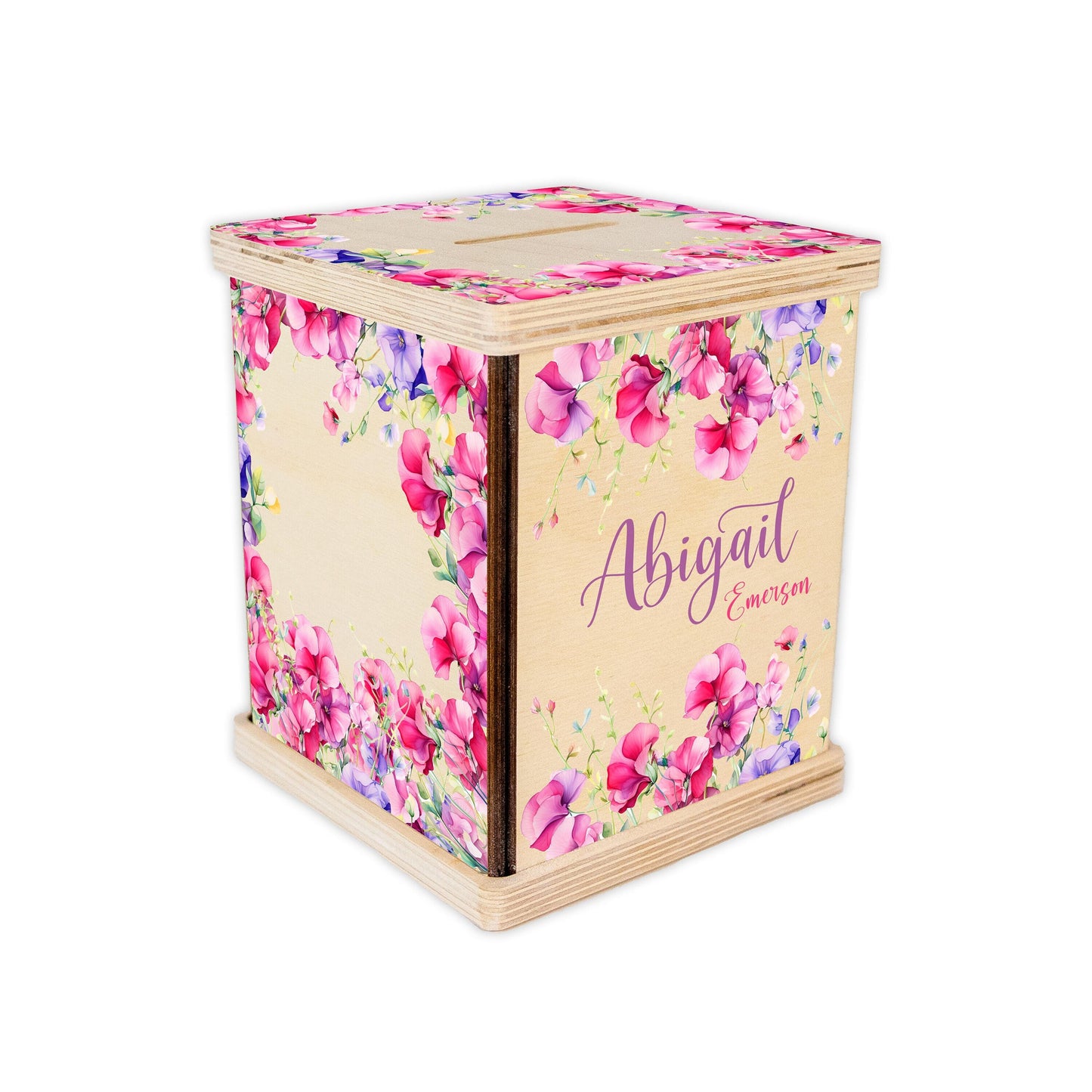 Sweet Pea Floral Piggy Bank, F105