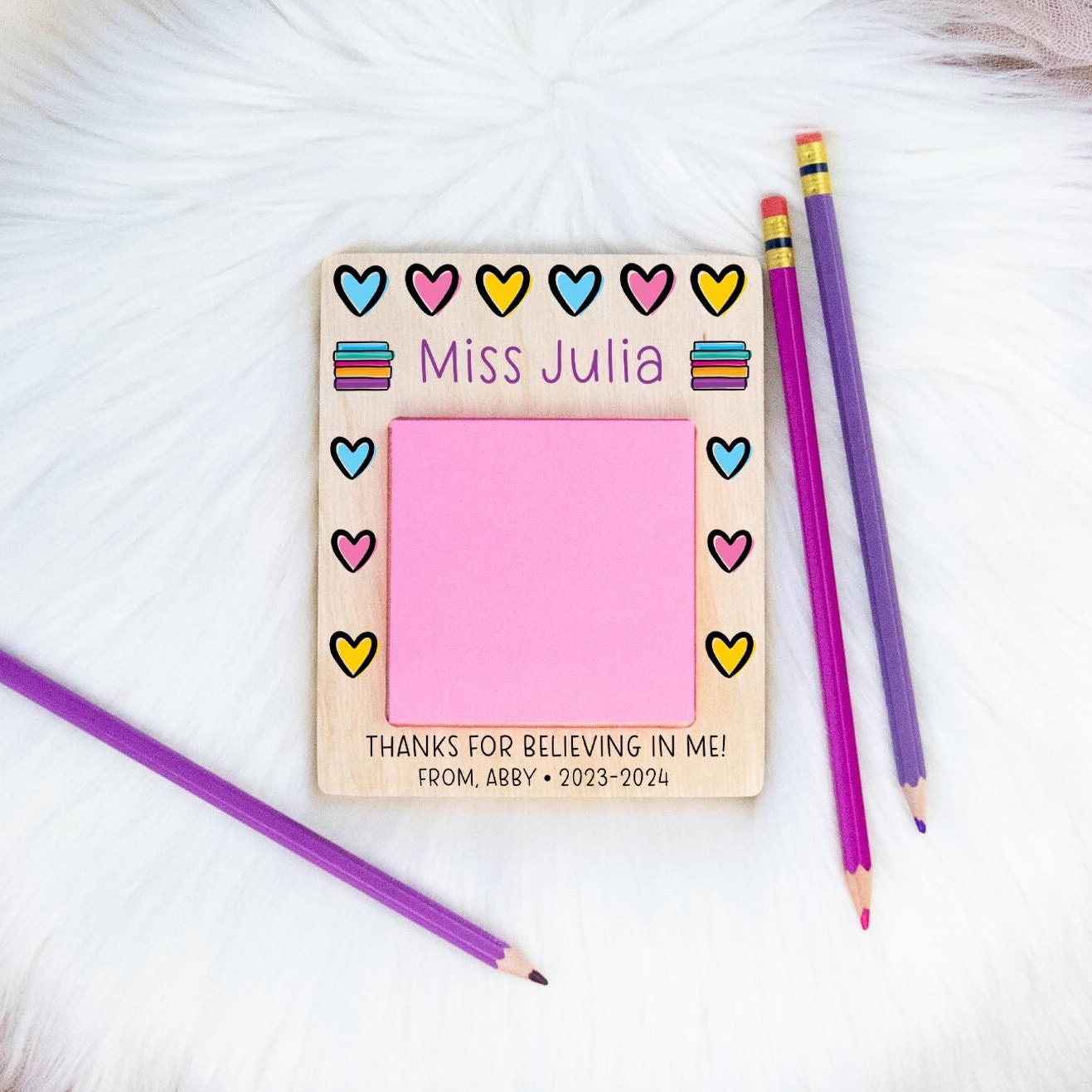 Teacher Sticky Note Holder, Teacher Appreciation Gift