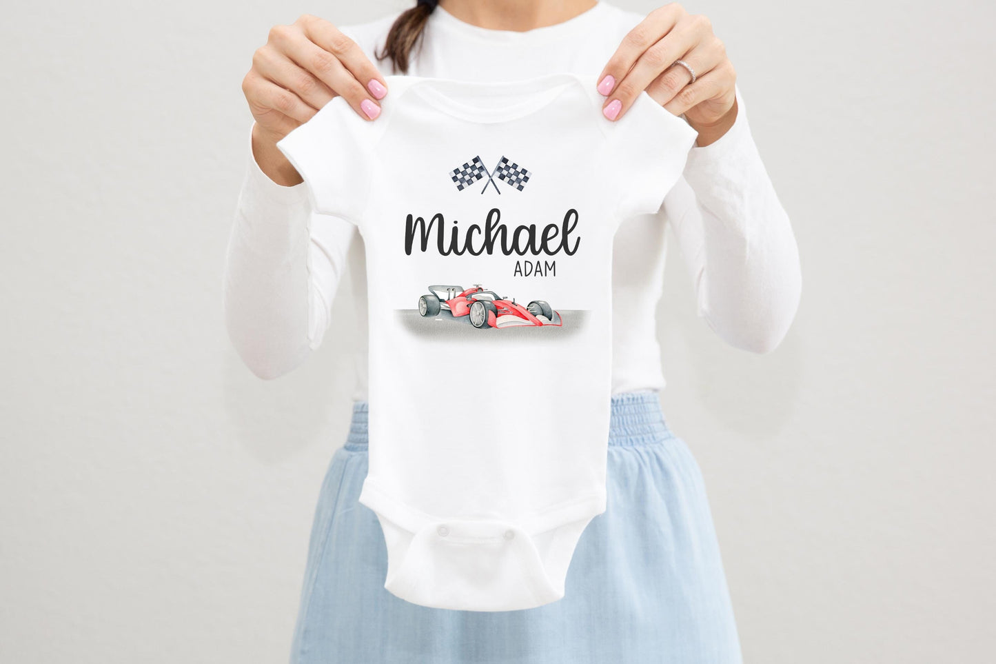 Race Car Baby Bodysuit, T71