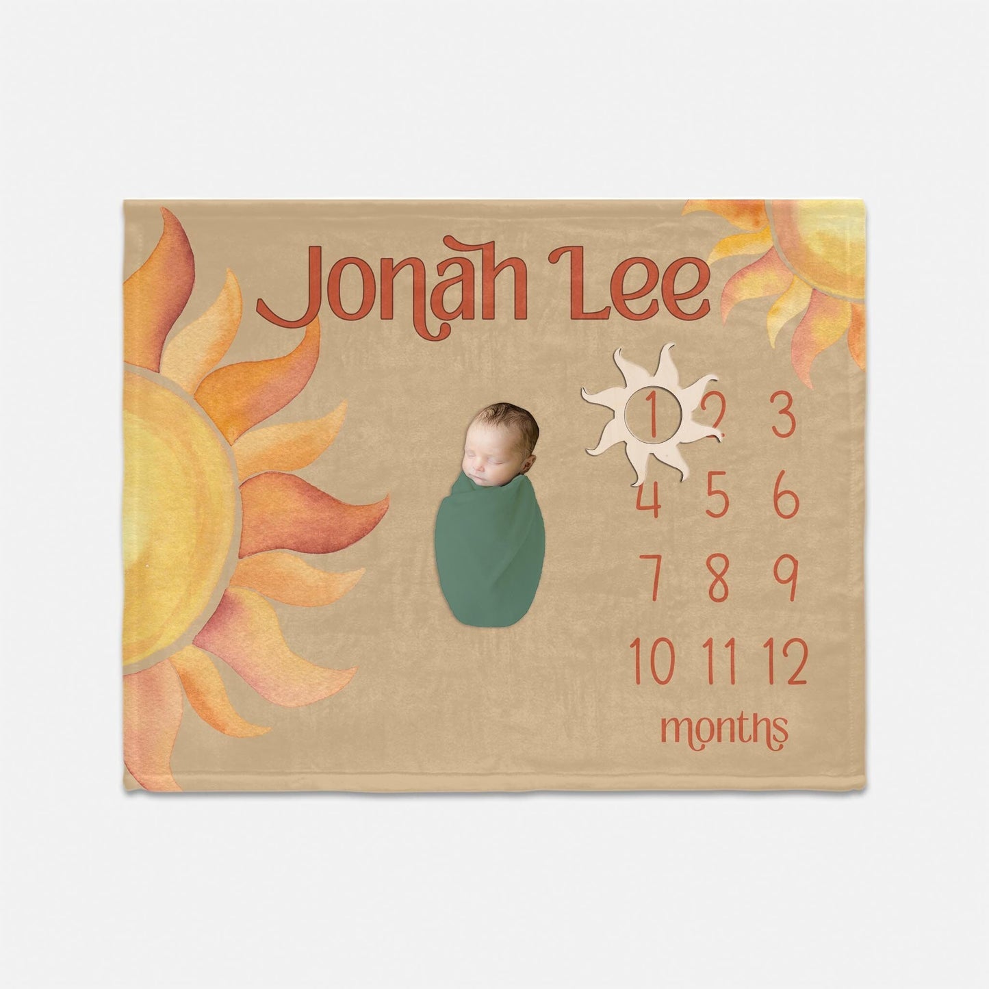Sun Milestone Blanket, You Are My Sunshine Baby Milestone Blanket T73