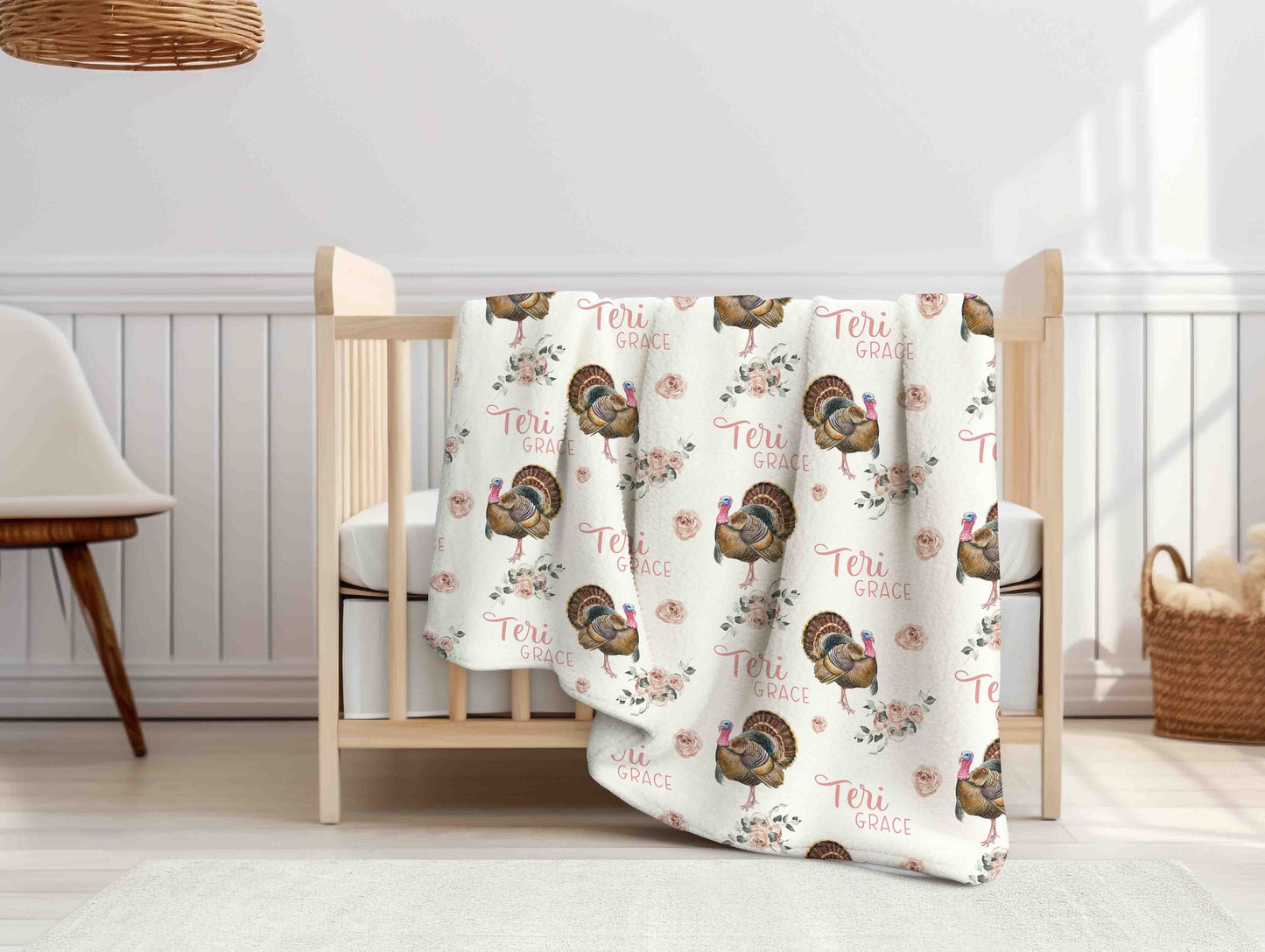 Girl Wild Turkey Swaddle Set, W66