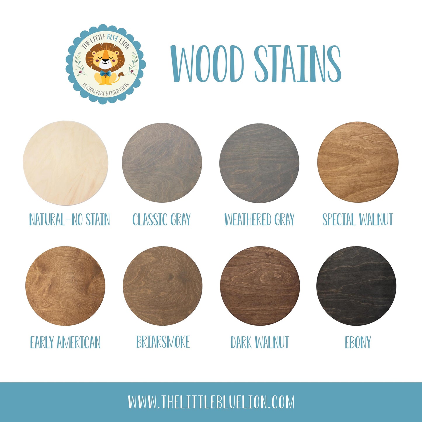 Stain Upgrade for The Little Blue Lion® Name Cutout Signs