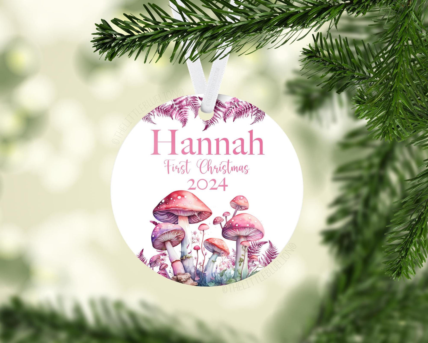 Mushroom Baby First Christmas Ornament, W64