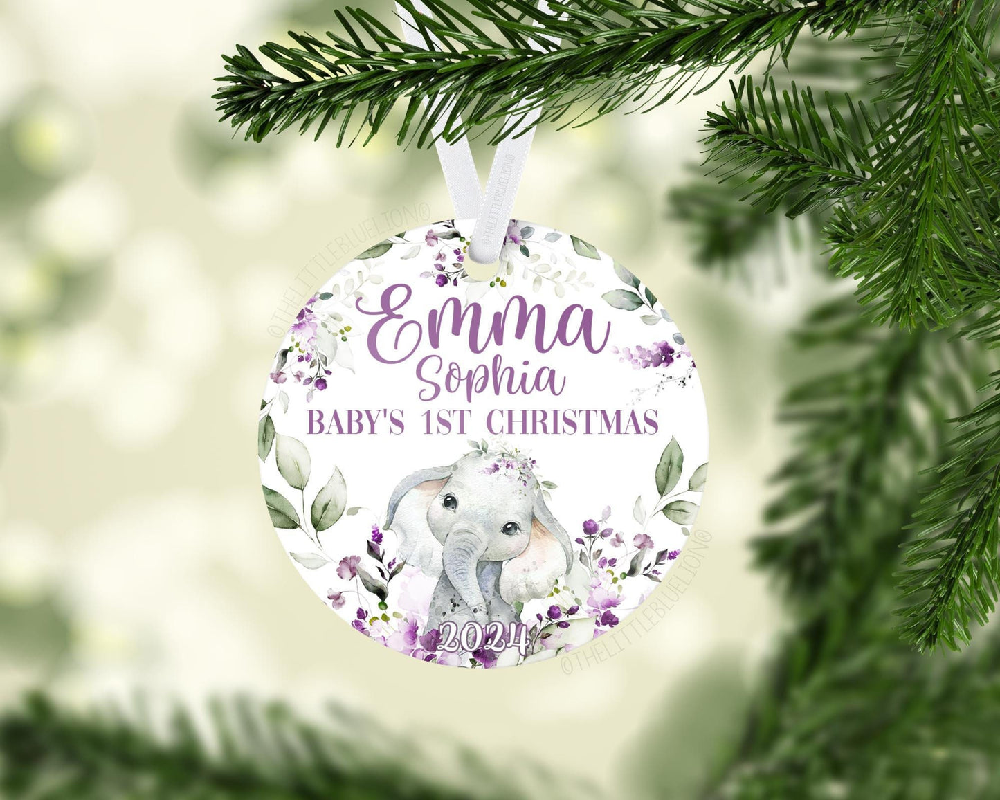 Elephant Baby 1st Christmas Ornament, S51