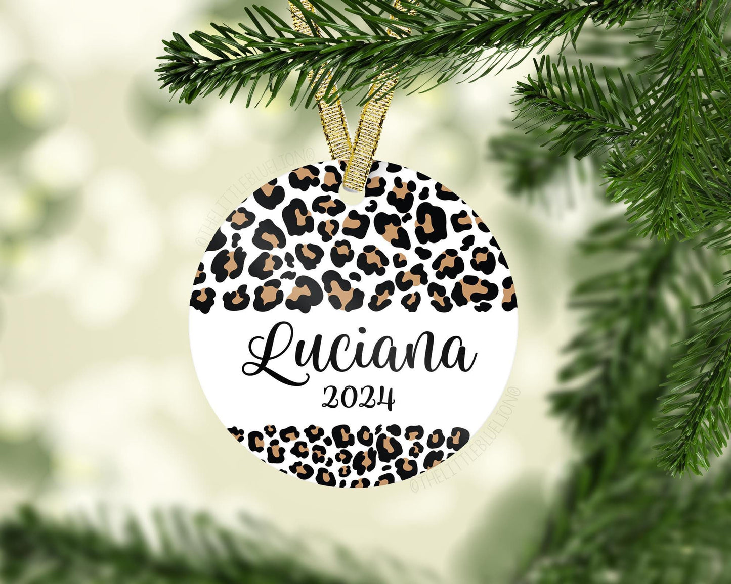 Leopard Print Christmas Ornament, G84