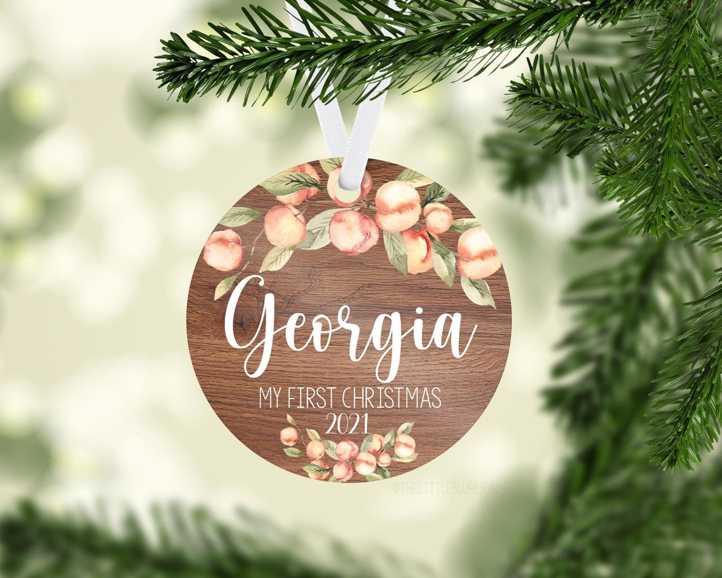 Peaches Baby 1st Christmas Ornament, F49