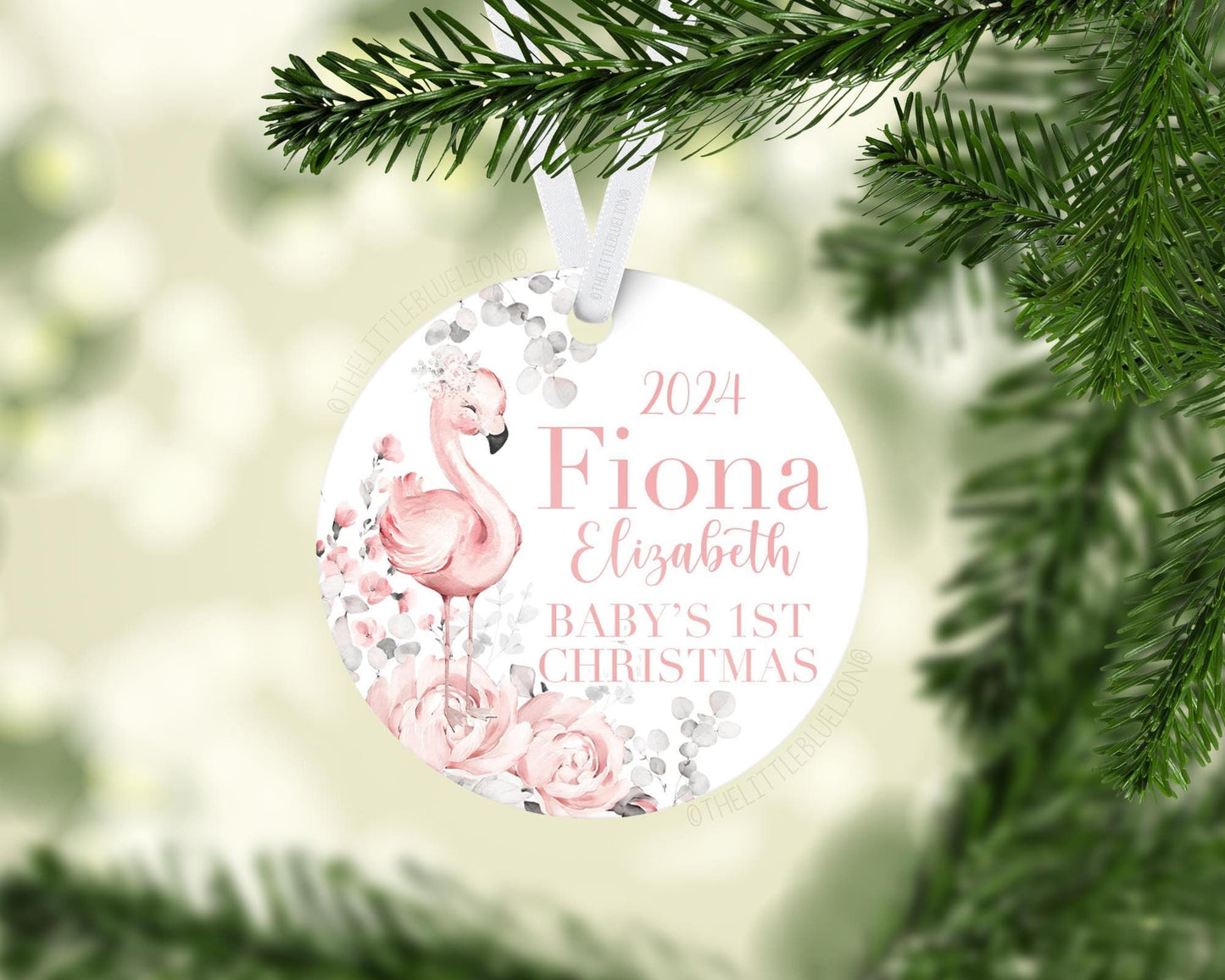 Flamingo Baby's 1st Christmas Ornament, G44