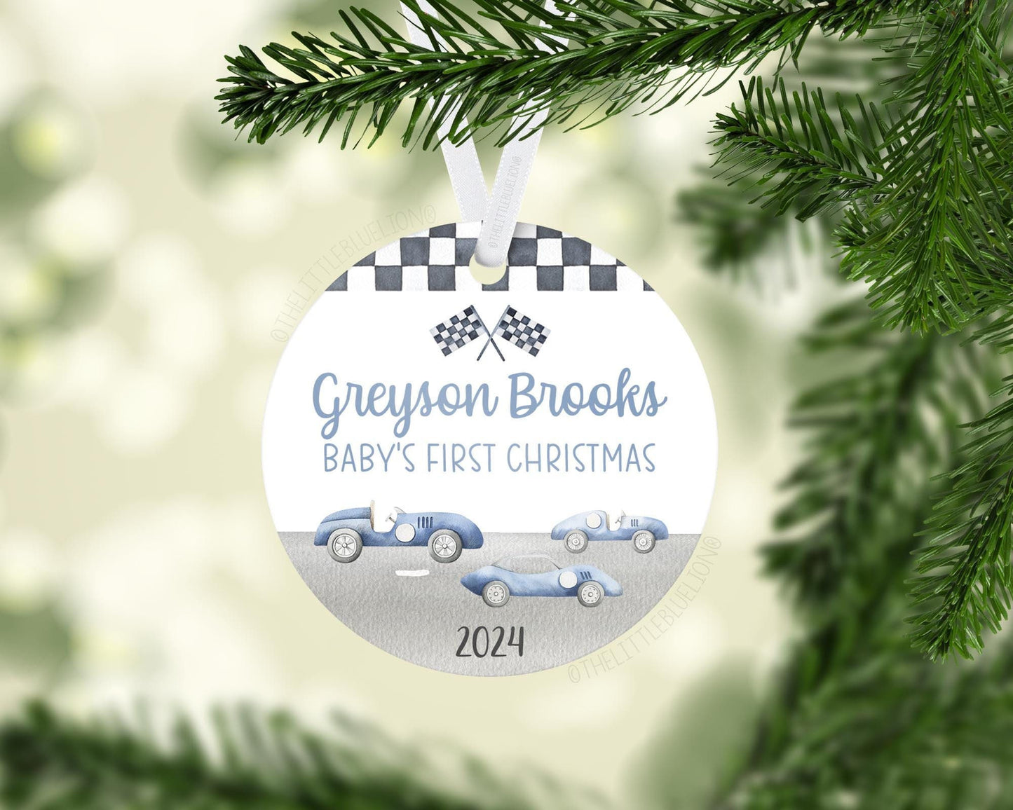 Race Car Baby First Christmas Ornament, T56