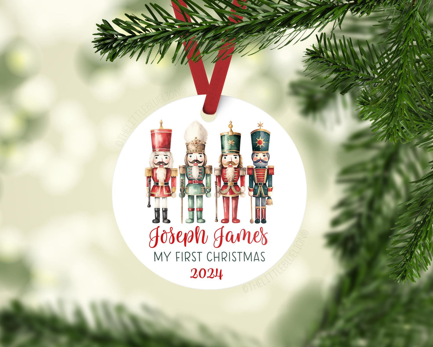 Nutcracker Baby First Christmas Ornament