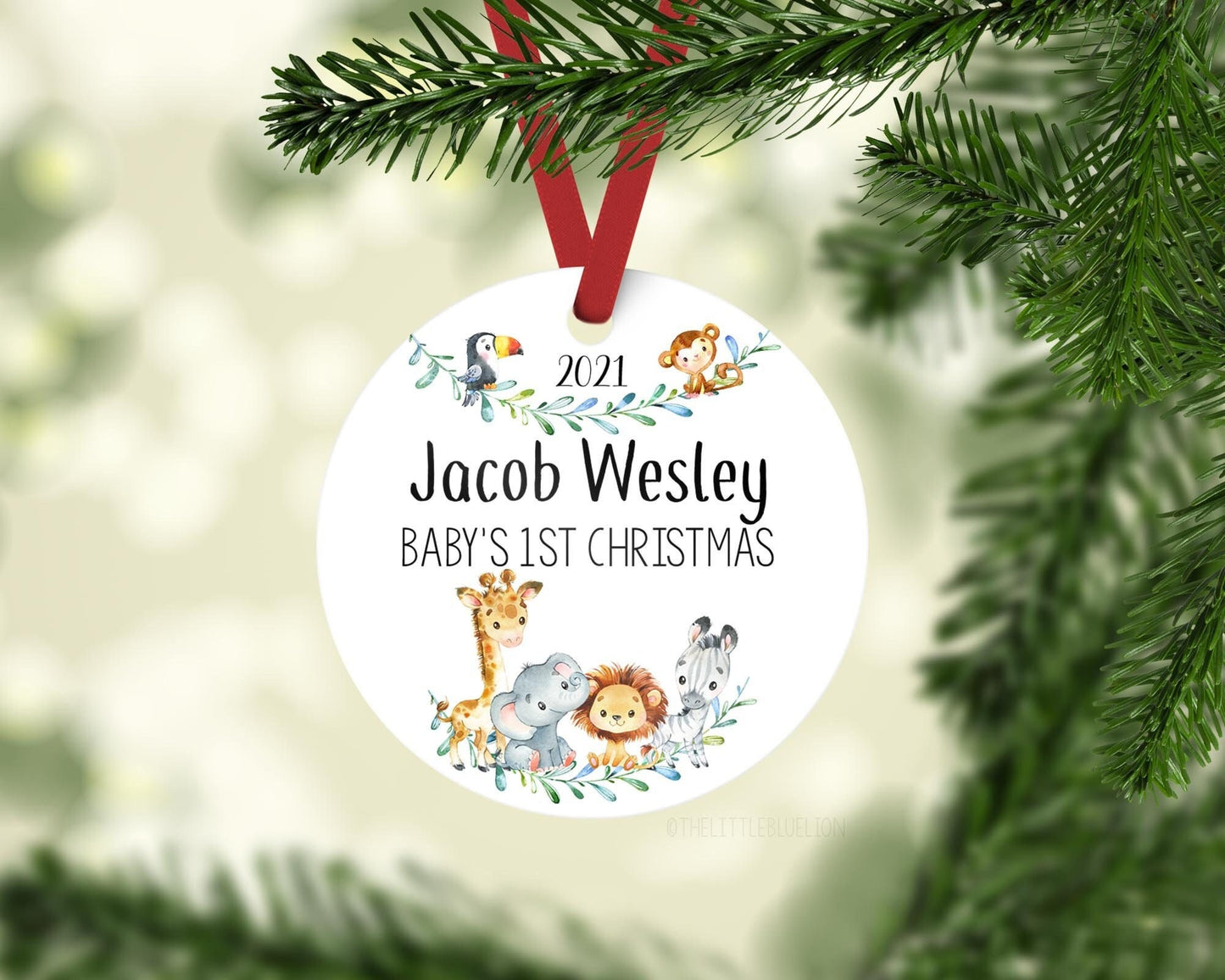 Safari Baby 1st Christmas Ornament, S3
