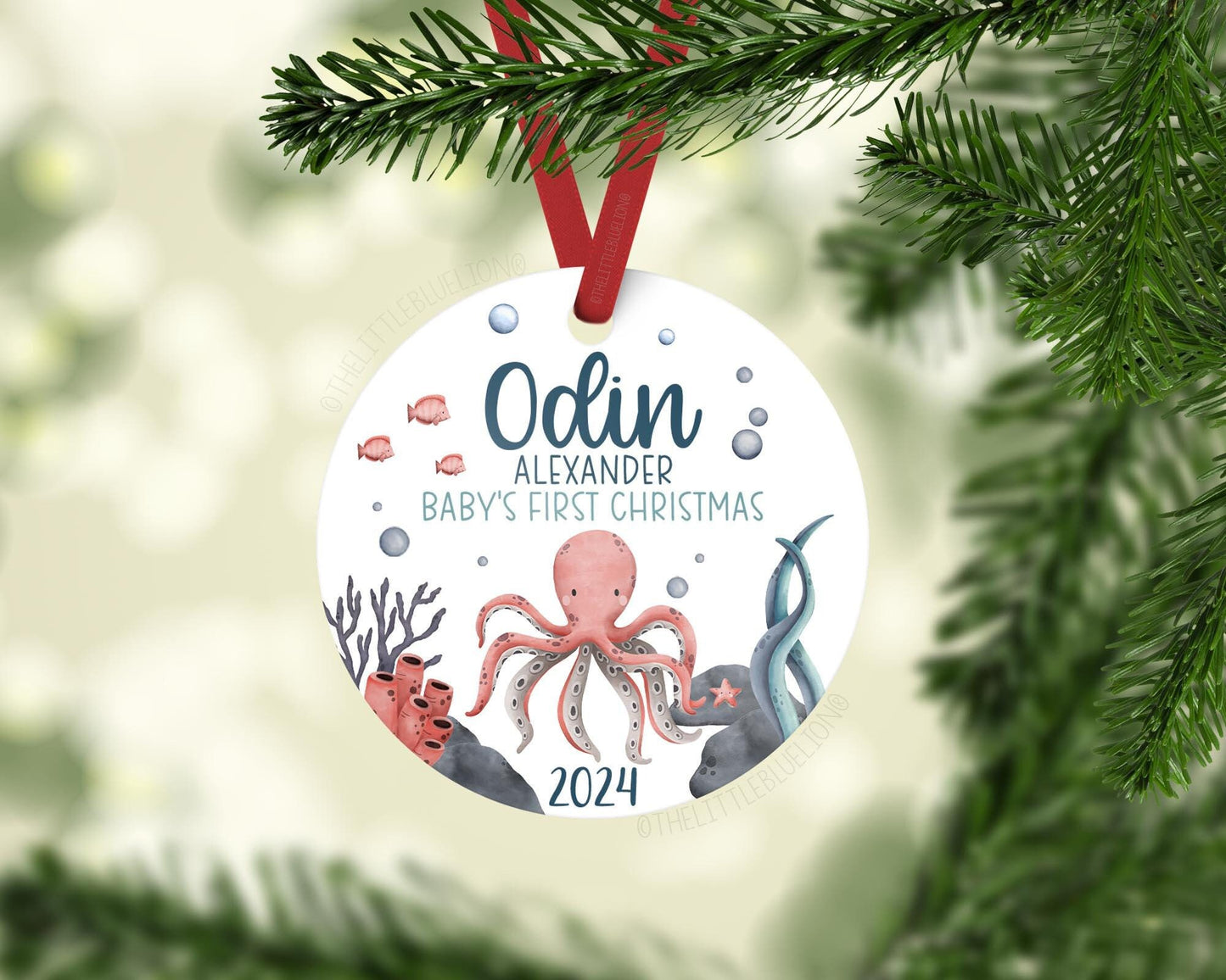 Octopus Baby First Christmas Ornament, O38