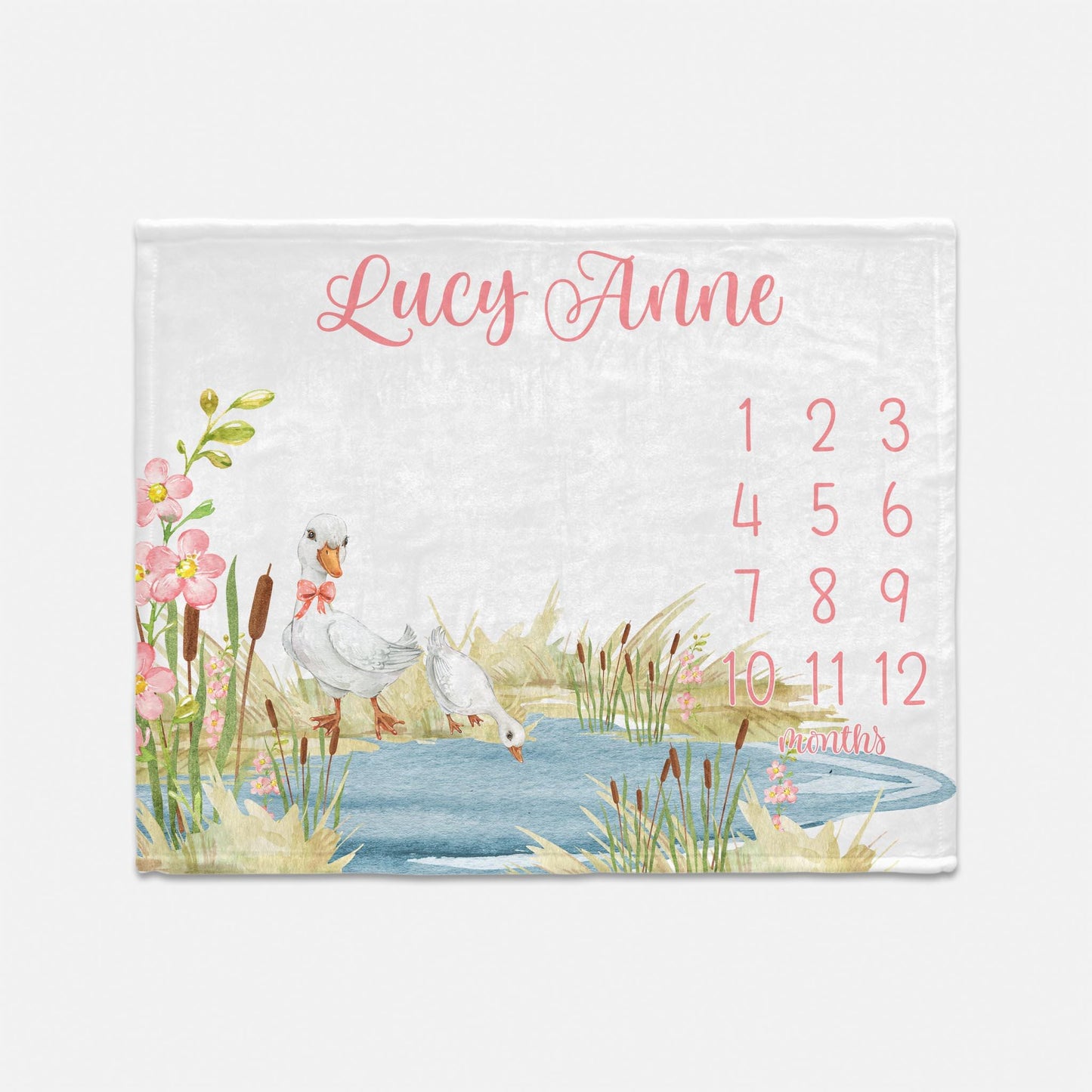 Girl Goose Milestone Blanket, B88