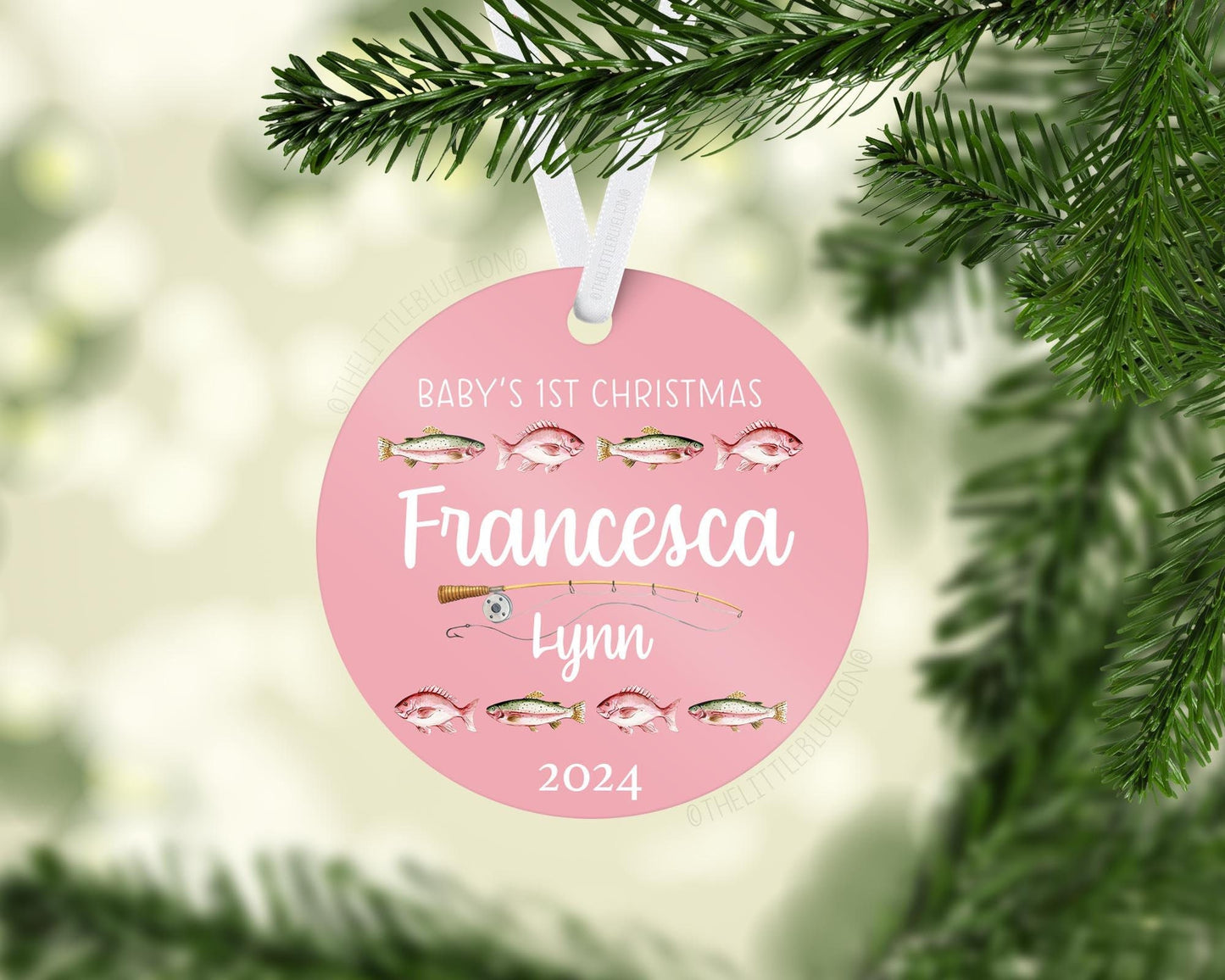 Fishing Baby First Christmas Ornament, O48