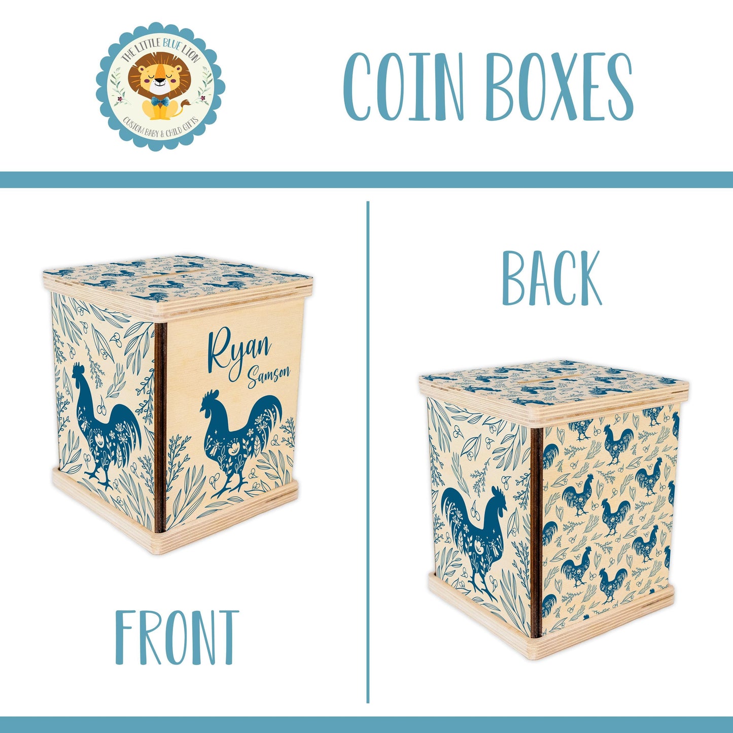 Rooster Farm Piggy Bank, C24