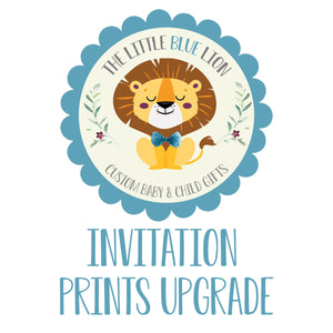 The Little Blue Lion Invitation Prints Upgrade