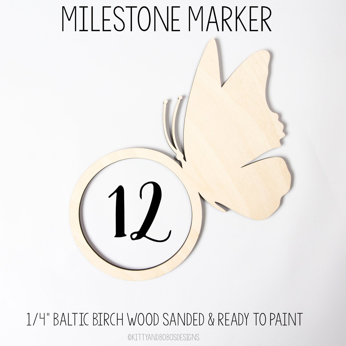 Butterfly Milestone Marker for Milestone Blanket