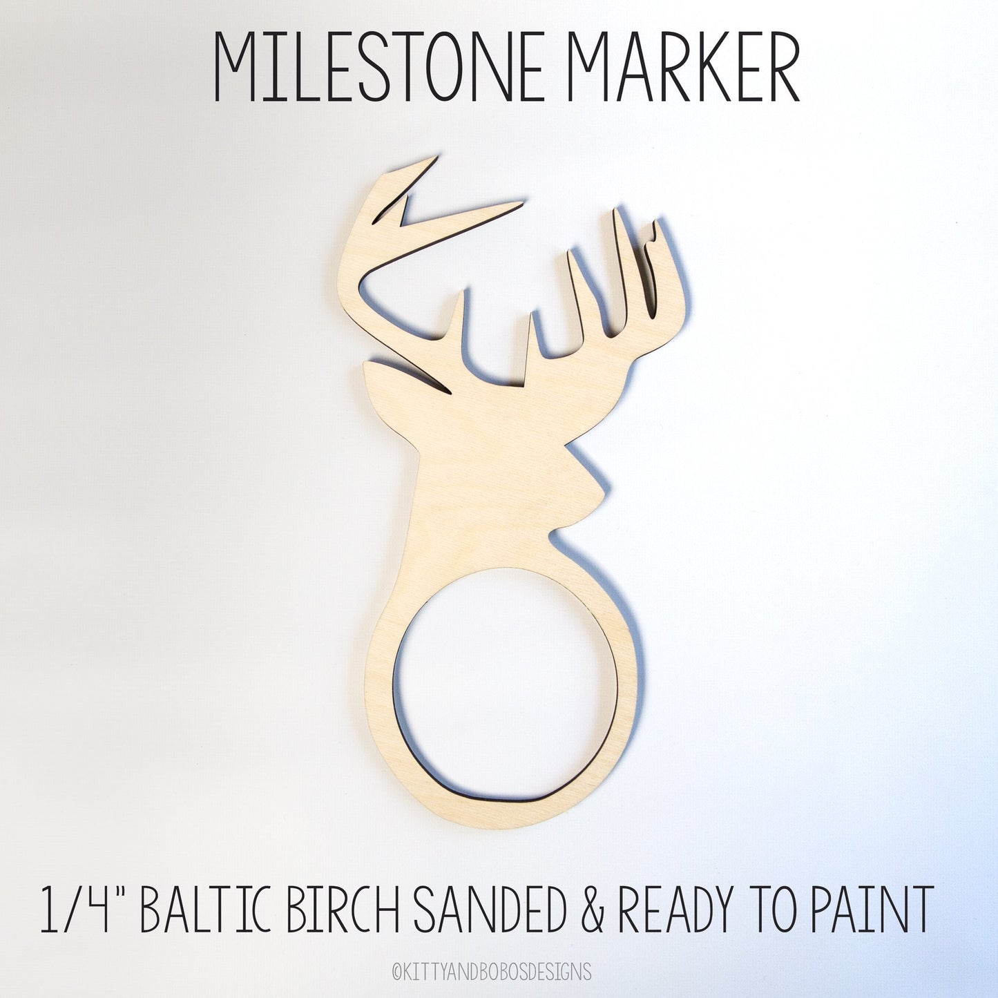 Deer Antler Milestone Marker for Milestone Blanket