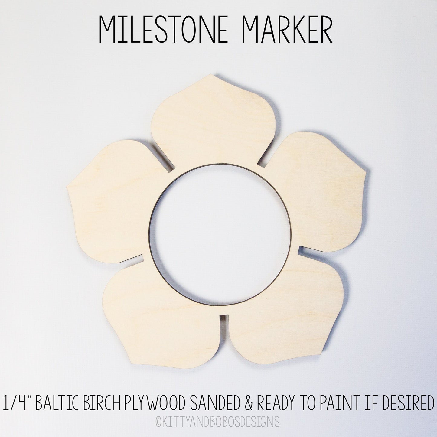 Flower Milestone Marker for Milestone Blanket