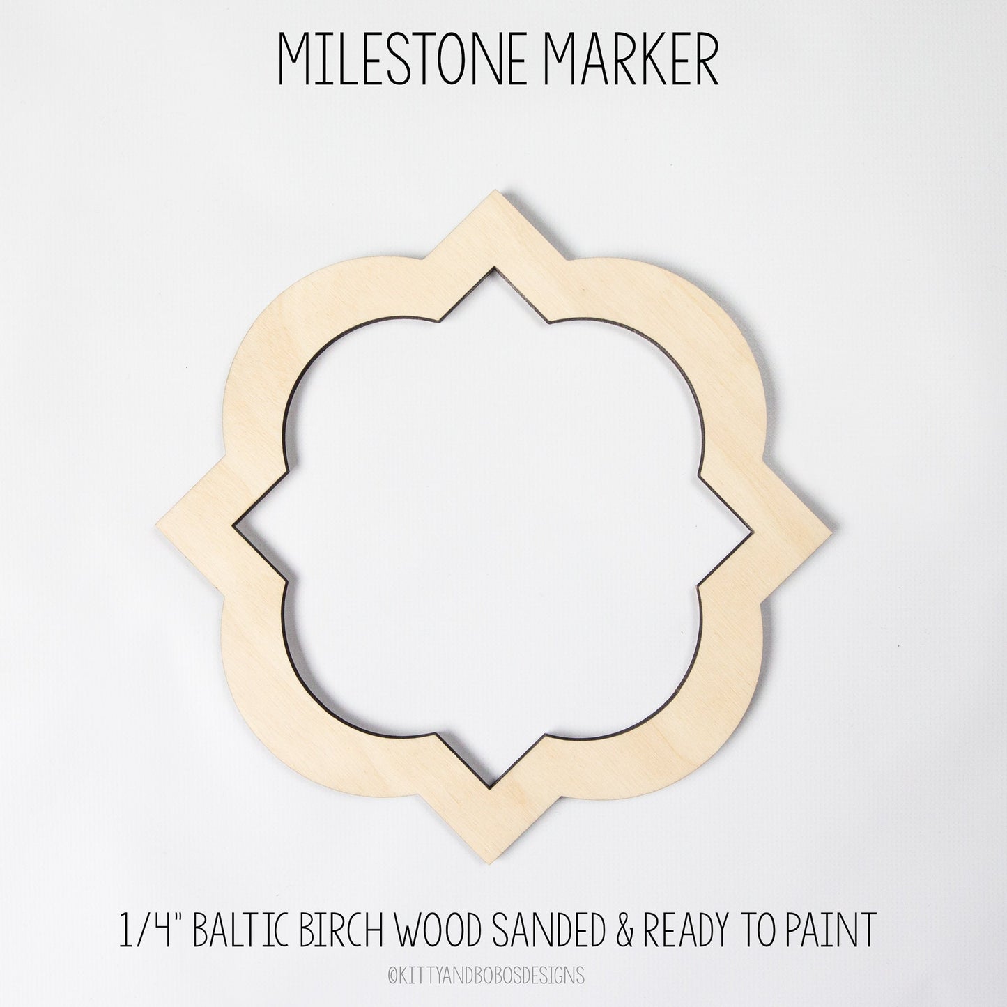 Quatrefoil Milestone Marker for Milestone Blanket