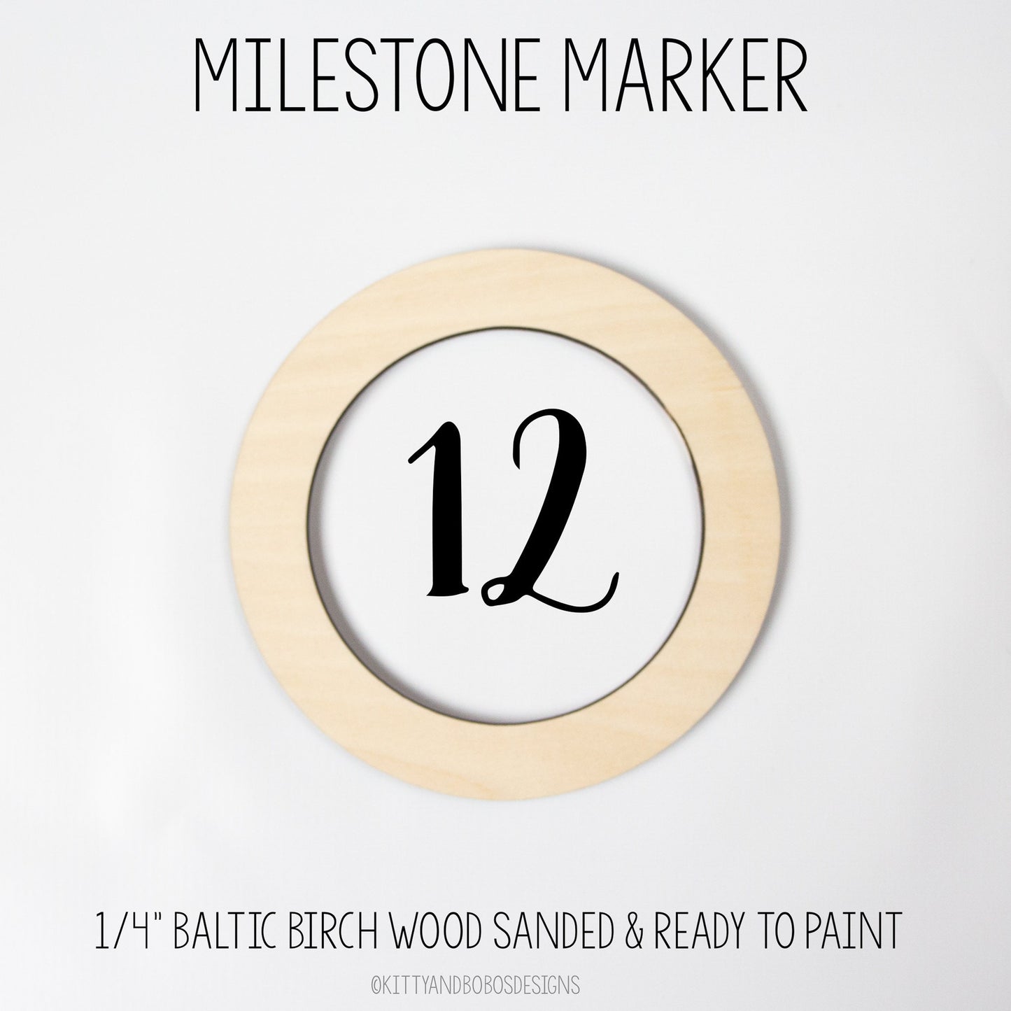 Circle Milestone Marker for Milestone Blanket