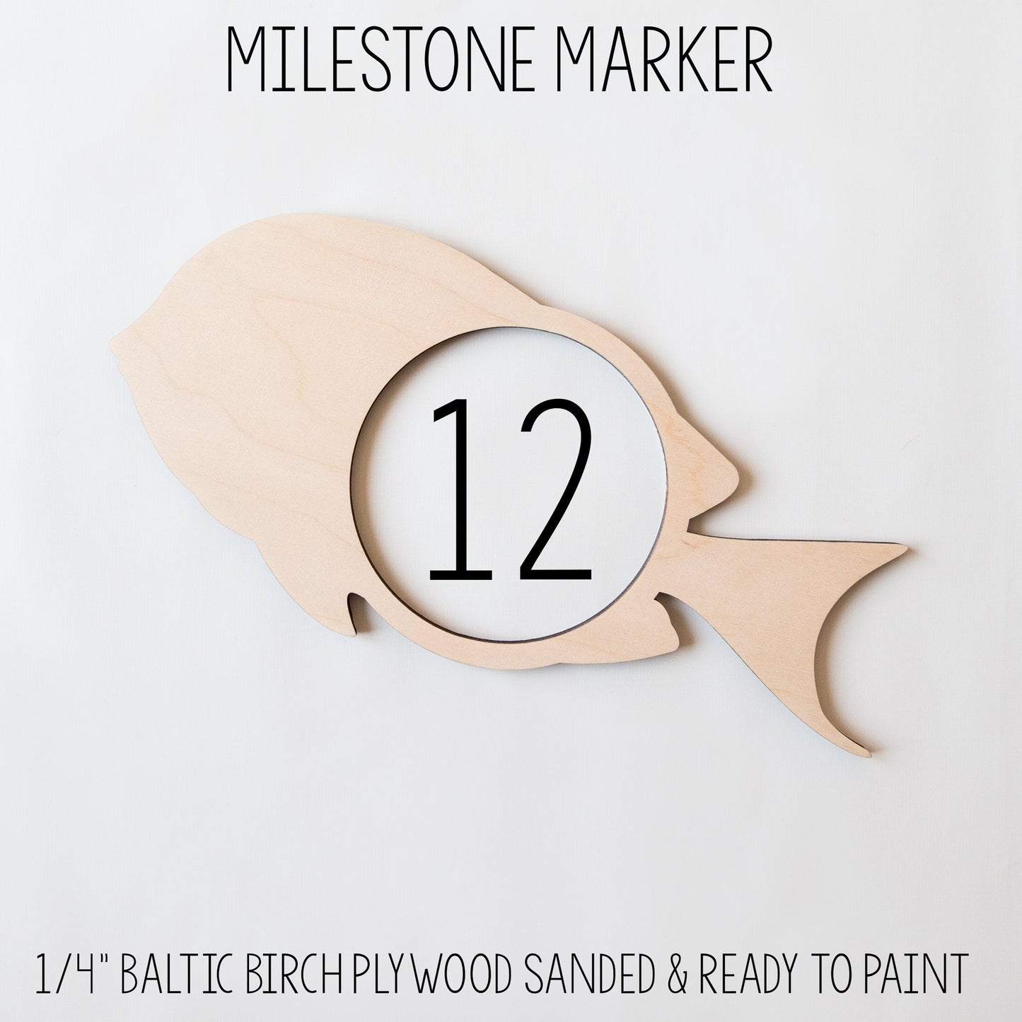 Fish Milestone Marker for Milestone Blanket