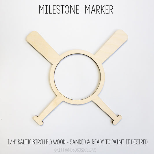 Baseball Milestone Marker for Milestone Blanket